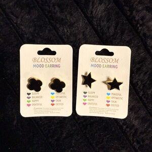 Mood Earrings for Kids - Black and Gold